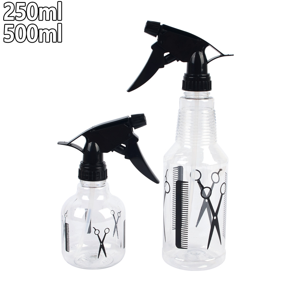 일반미용손분무기 가위빗패턴 투명 선택 250ml 500ml 1개