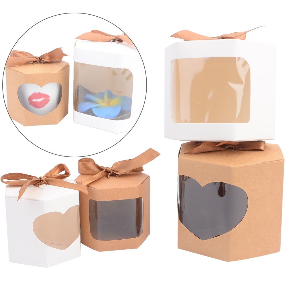 Oce 투명창 육각형케이스 육각종이상자 포장지 pack  캔들 케이스 선물 케이스