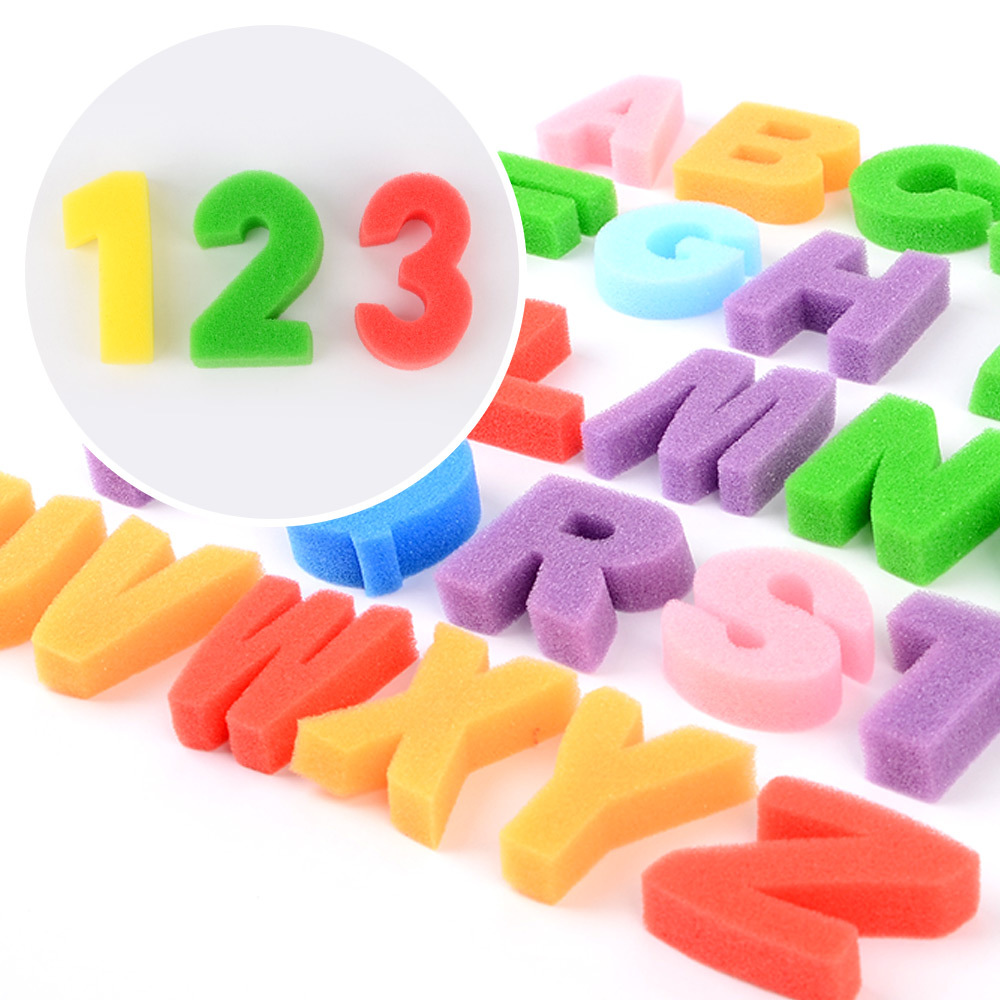 Oce 숫자 알파벳 글자 스펀지 찍기 도장 놀이 어린이집 준비물 학습 물감 스탬프 놀이