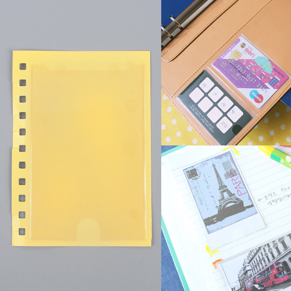 Oce 선물 포장 명함 꽂이 비닐 포켓 1p 다이어리 포스트 포켓 비즈니스 카드  비닐 주머니