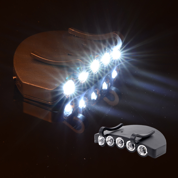 Oce 모자장착랜턴 부착형 낚시라이트-야간LED등 5구 조명 캠핑 램프 모자헤드렌턴